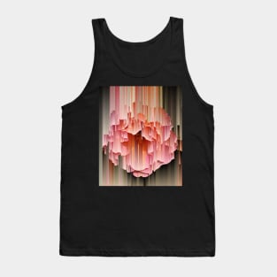 Glitched Open Rose Tank Top